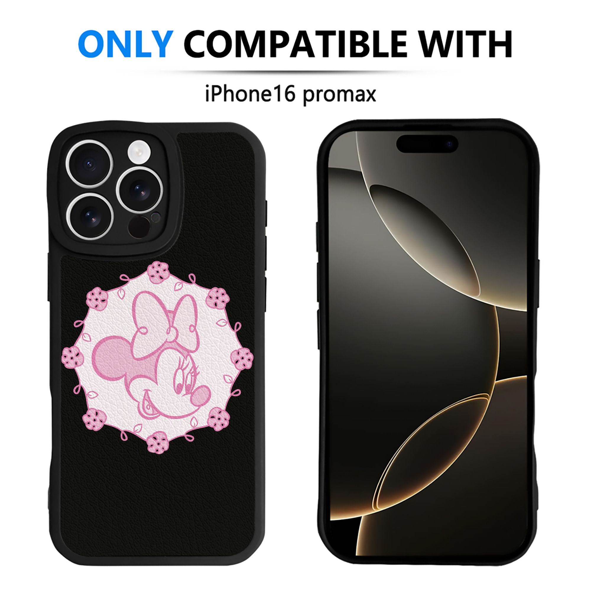 （画像用） ミッキーマウス Mickey Mouse 【iPhone 16シリーズ対応】シリコンスマホケース（レザー調） 材質：シリコン